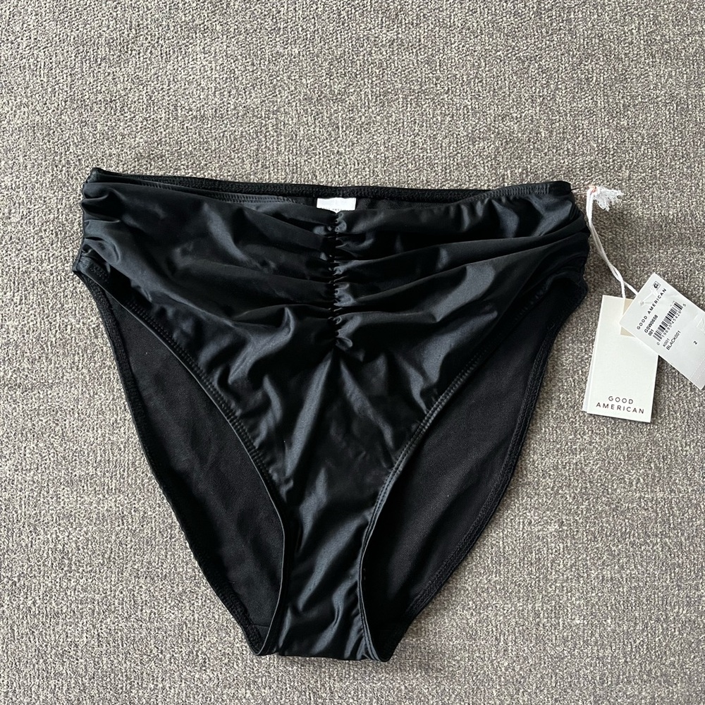 NWT Good American Black Bikini Bottom